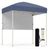 Patiojoy 6 x 4 FT Canopy Tent Pop Up Easy Setup Tent w/ 1 Half Sidewall Foldable & Portable Outdoor Gazebo