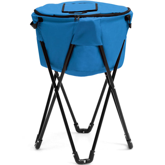 Patiojoy Portable Ice Cooler Bag Tub Cooler with Stand and Travel Bag For Outdoor Picnic