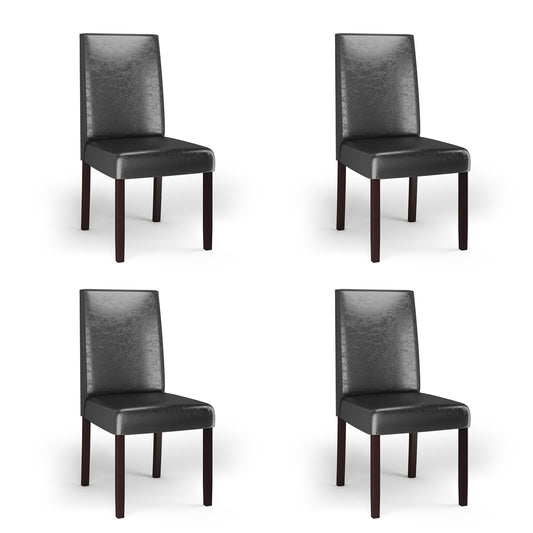 Upholstered Parsons Wooden Chair Padded Seat Oak Legs Set of 2/4