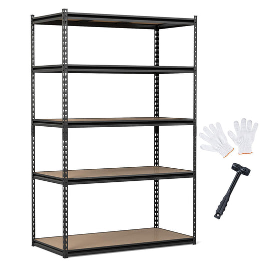 Patiojoy 5-Tier Heavy Duty Garage Shelving Unit 48" W x 24" D x 72" H Bolt-Free Assembly