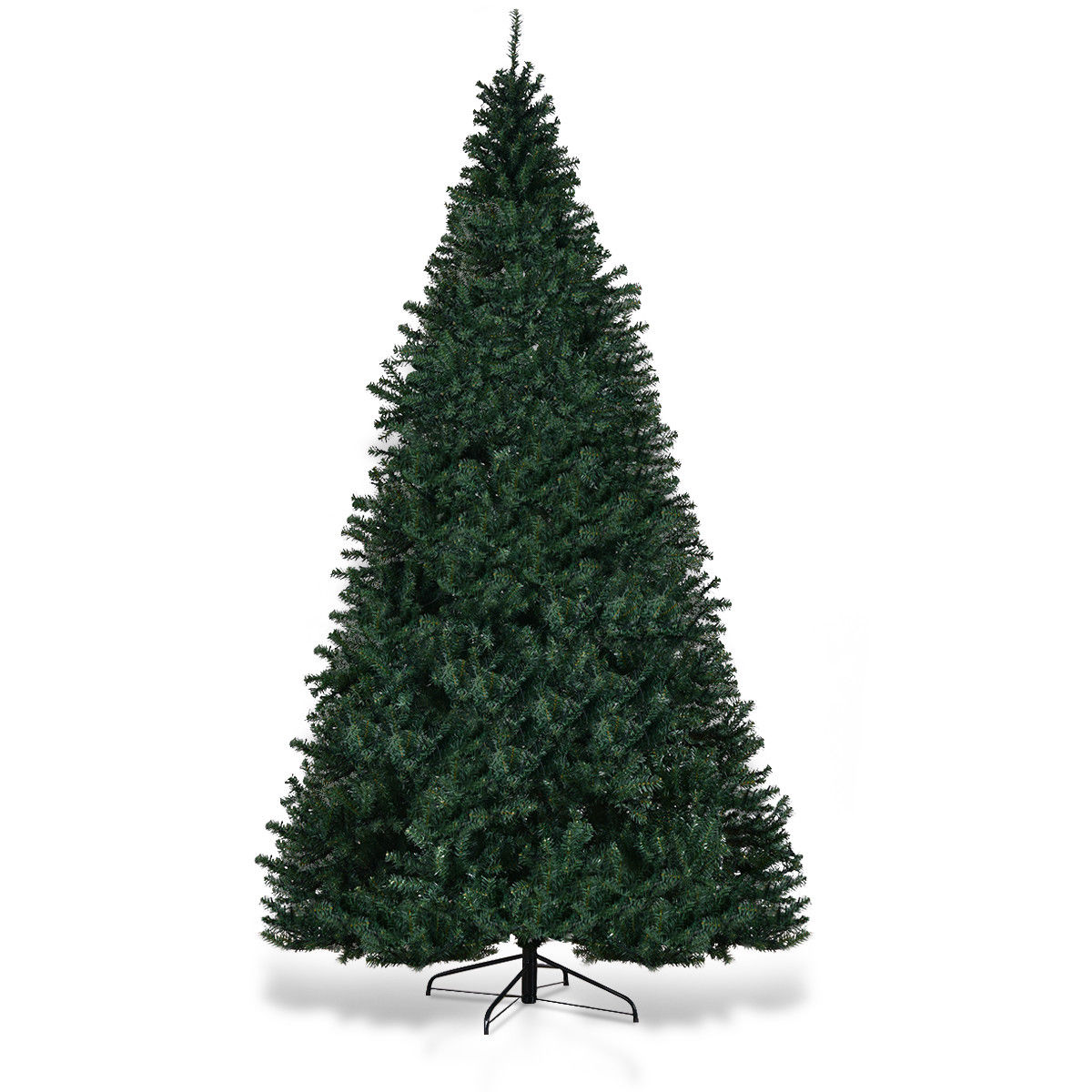 Topbuy 9'Artificial Christmas Tree PVC Material Metal Stand Holiday Decoration w/ 1000 LED Lights