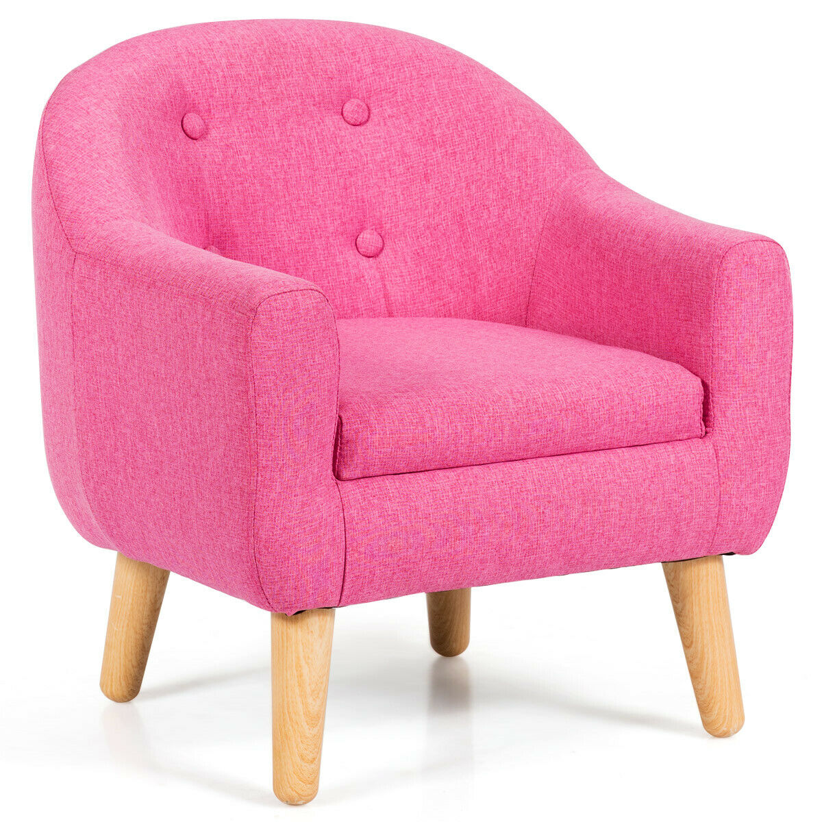 Topbuy Pink Kids Leisure Single Sofa Armrest Chair Home Furniture