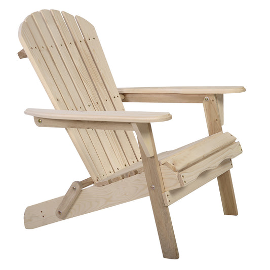 Topbuy Outdoor Foldable Fir Wood Chair