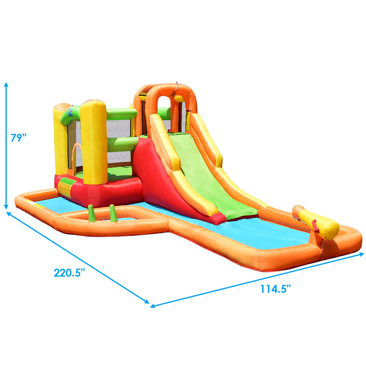 Topbuy Inflatable Splash Kids Water Park Slide Bounce Jumping Castle