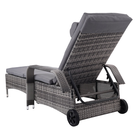 Topbuy Recliner Chaise Lounge Chair Adjustable Outdoor