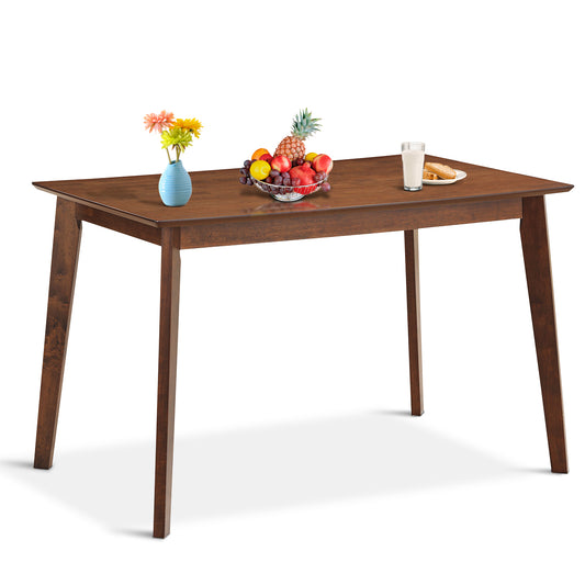 Topbuy Dining Table Mid Century Kitchen Modern Rectangular Table for Dining Room Walnut