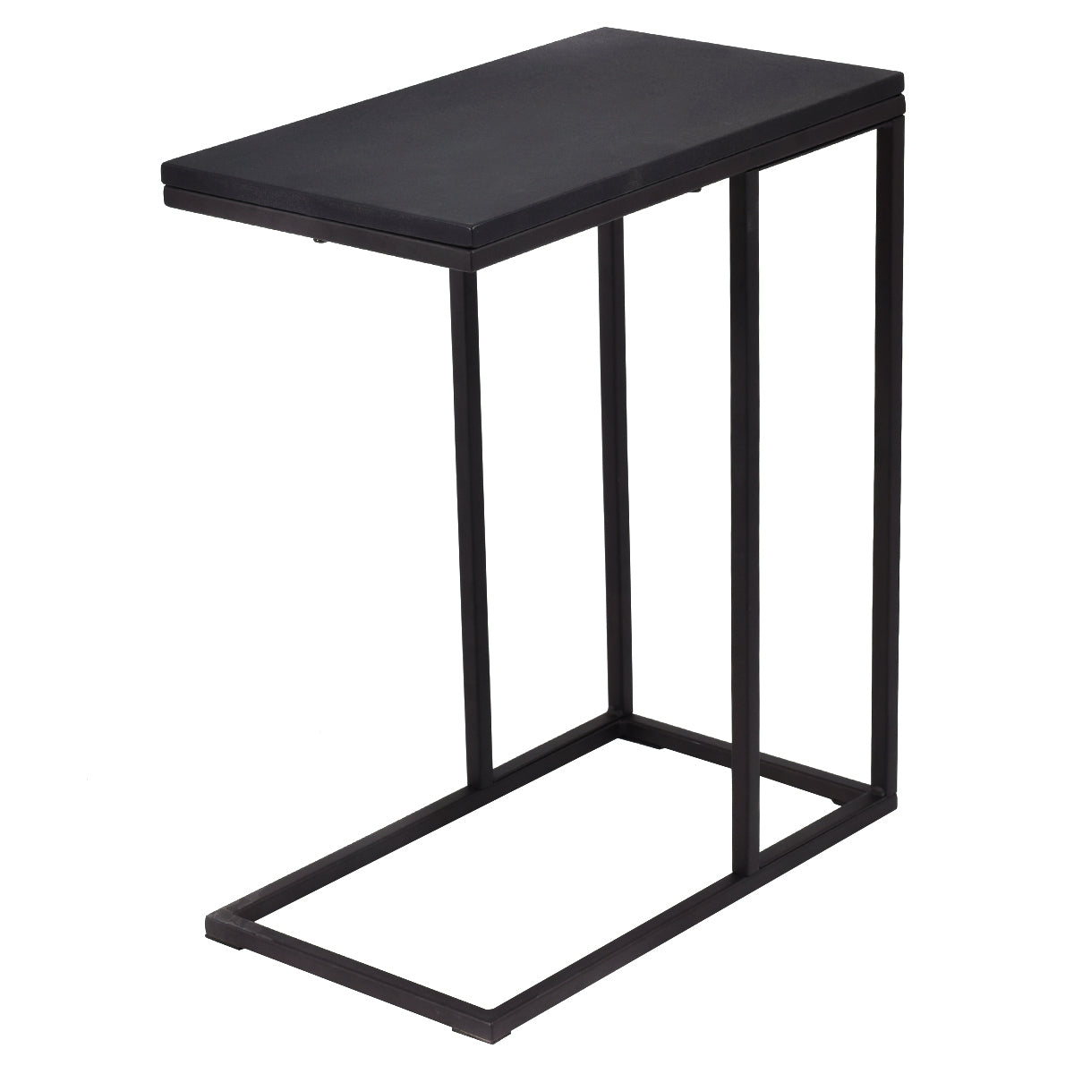 Topbuy Mini End Table Sofa Side Teapoy Desk Square Coffee Tea Stand for Living Room Black