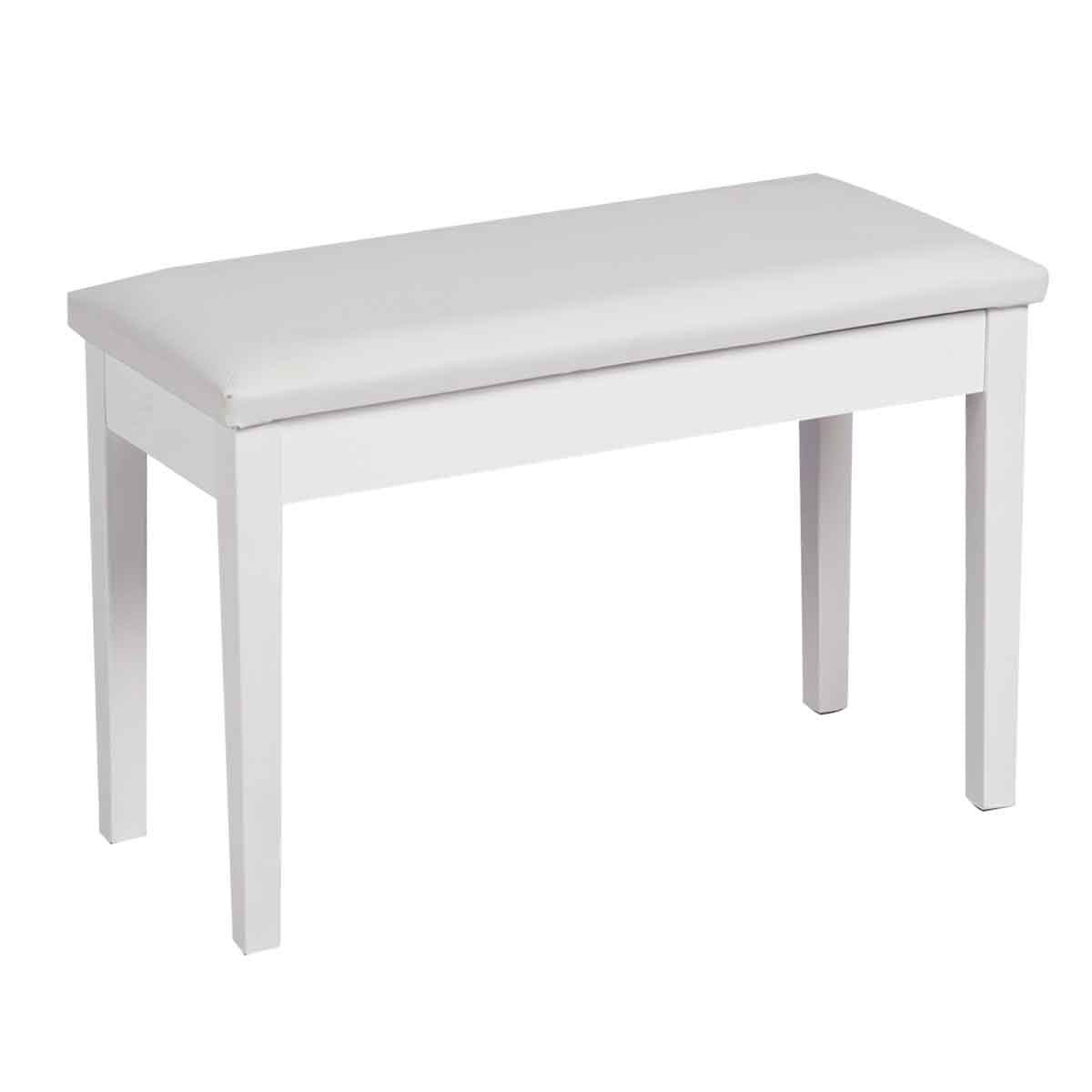 Topbuy PU Leather Piano Bench Solid Wood Padded Double Duet Keyboard Seat w/ Storage Box