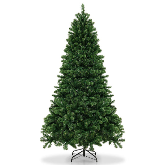 Topbuy 6FT Pre-lit Artificial Christmas Tree Hinged Xmas Tree with 560 Warm White LED Lights