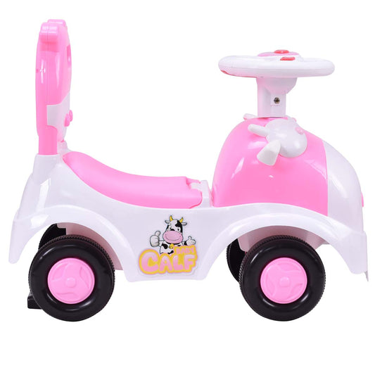Topbuy Calf Sliding Car 3-in-1 Pushing Cart Walker Toddlers Ride On Toy w/ Sound & Storage
