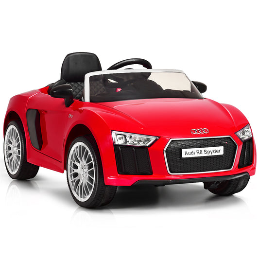 Topbuy 12V Electric Kids Ride On Car Audi R8 Spyder R/C Suspension MP3 Light Red