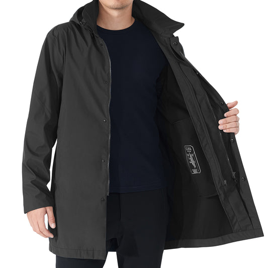 Topbuy Men's 3 in 1 Waterproof Ski Jacket Removable Liner & Hood Black