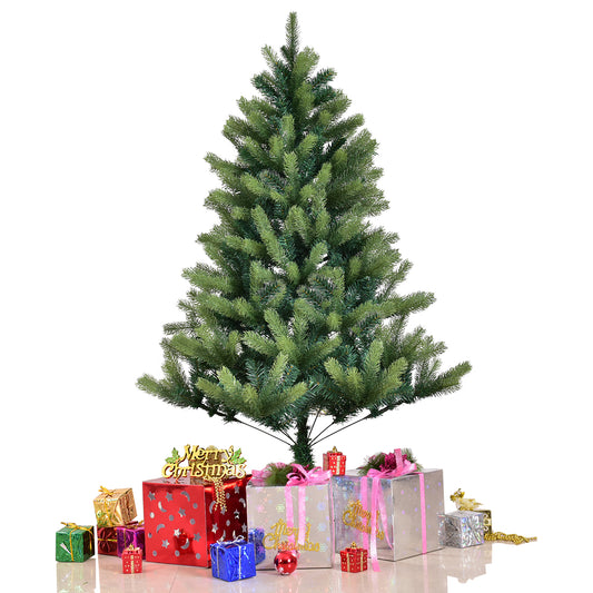 Topbuy 5FT Artificial Full Christmas tree Xmas Decoration Tree with Solid Metal Base