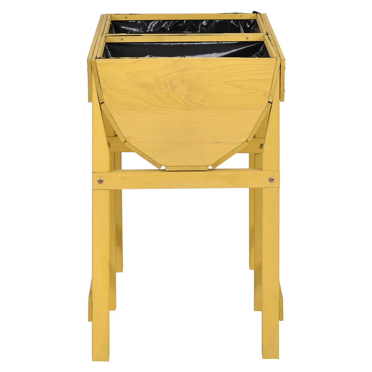 Topbuy Raised Wooden Planter Free Standing Planting Container Vegetable Flower Bed