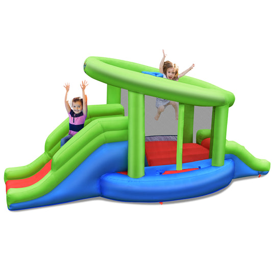 Topbuy Inflatable Bounce House Castle Outdoor Jumper with 2 Slide