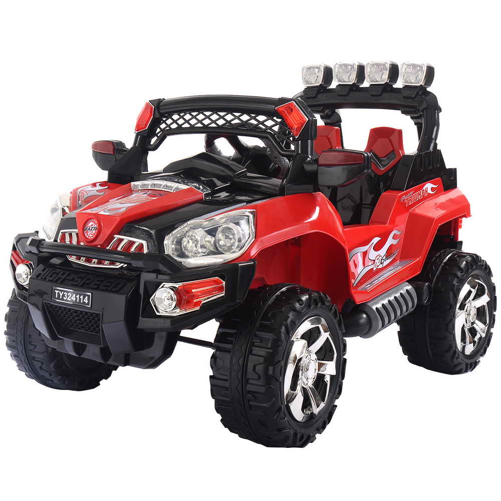 Topbuy SUV Kid Ride On Toy Car Off-road Vehicle 12V Electric ATV w/ MP3 RC Remote Control LED Red