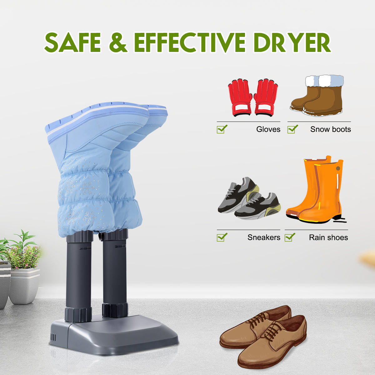 Topbuy Electric Shoe Dryer for Shoes & Gloves Prevent Odor & Bacteria