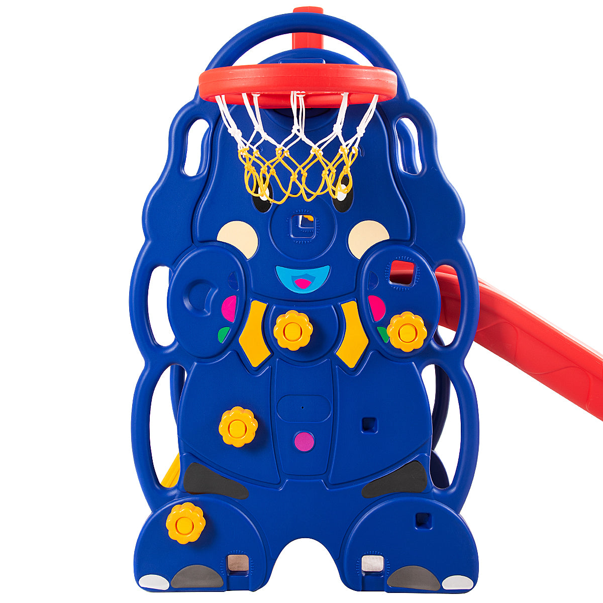 Topbuy 3 in 1 Children Playset Climber Swing Seat & Basketball Hoop