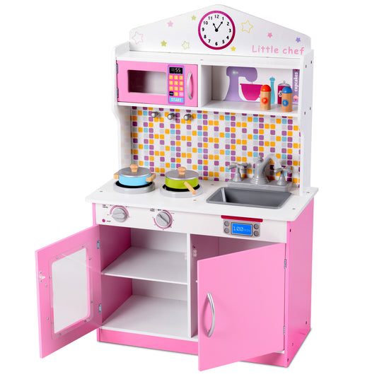 Topbuy Kids Chef¡¯s Pretend Kitchen Cooking Toy Play Set for Toddler