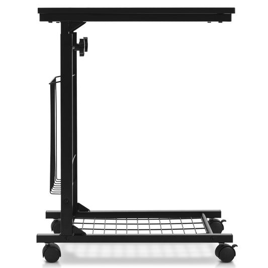 Topbuy Snack Magazine Sofa End Table Rolling Casters Height Adjustable