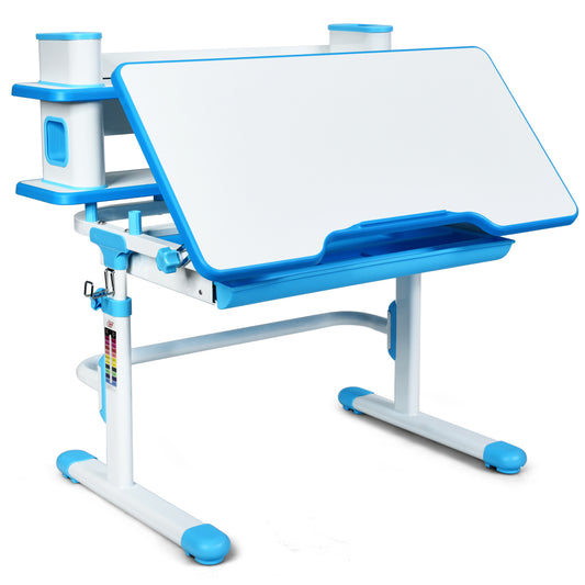 Topbuy Children's Studying Table Height Adjustable Desk Chair Set Blue