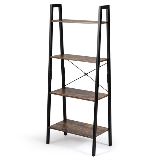 Topbuy 4-Tier Ladder Storage Rack Bookcase Display Shelves Plant Stand