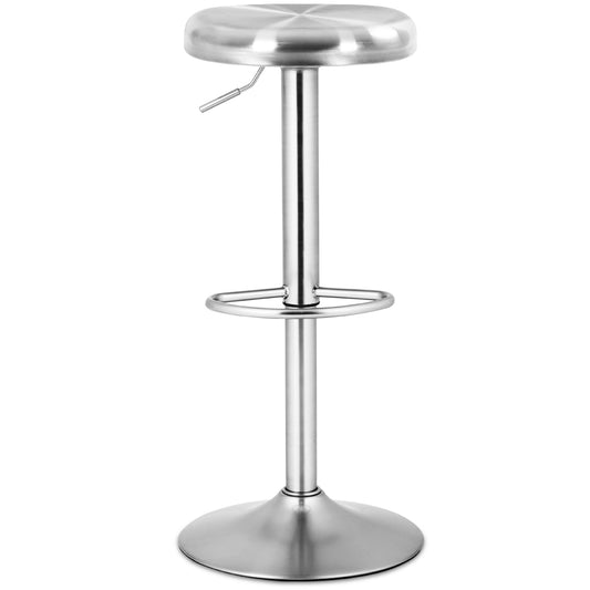 Topbuy Swivel Bar Stools Adjustable Brushed Stainless Steel