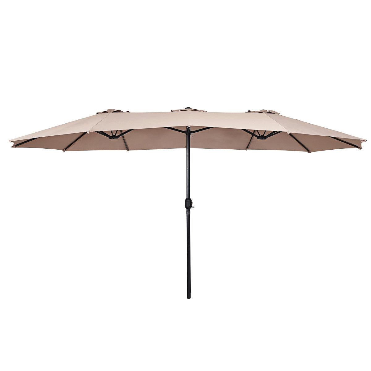 Topbuy 15' Patio Umbrella Double-Sided Outdoor Shade Offset Beige
