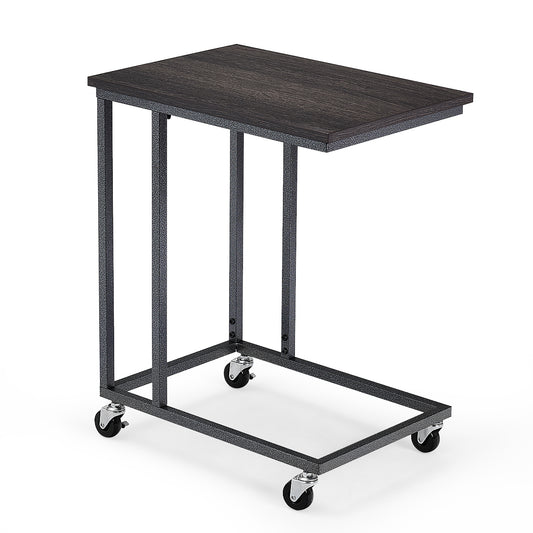 Topbuy C-Shaped Beside Sofa Laptop Table Multiple Magazines Snack Table