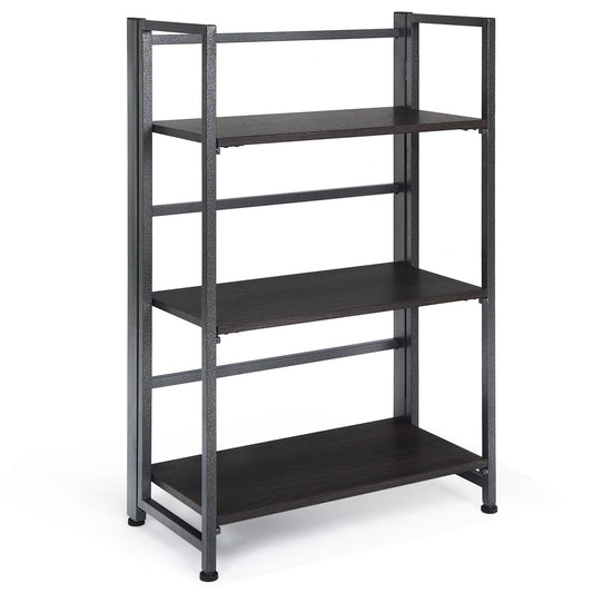 Topbuy 3- Tier Folding Storage Display Bookshelf Multi-Functional Rack