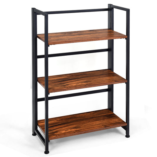 Topbuy 3- Tier Multi-Functional Shelves Folding Storage Display Bookshelf