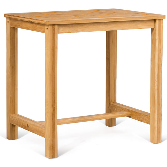 Topbuy Bathroom Bench 18'' Shower Stool Bamboo Shower Bench Bath Seat