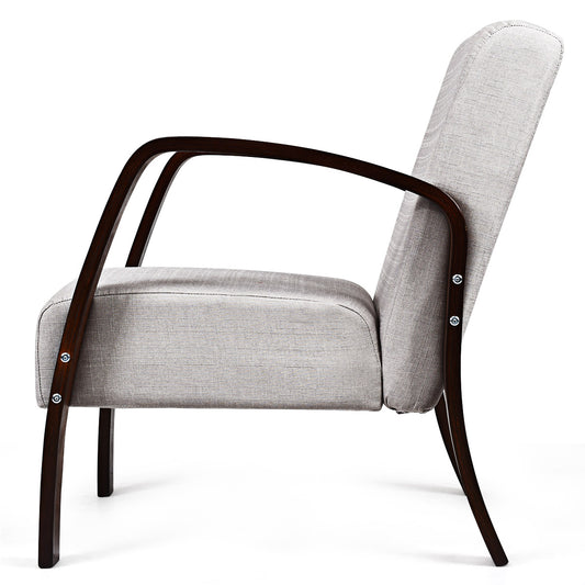 Topbuy Mid Century Modern Accent Chair Single Leisure Armchair Wooden