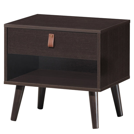 Topbuy Retro Wood Nightstand with Storage Drawer End Table Bedside Table