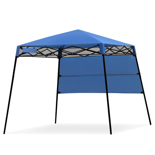 Topbuy 7x7 FT Pop-up Canopy Portable Outdoor Offset Tent w/Carry Bag Blue/Grey/White