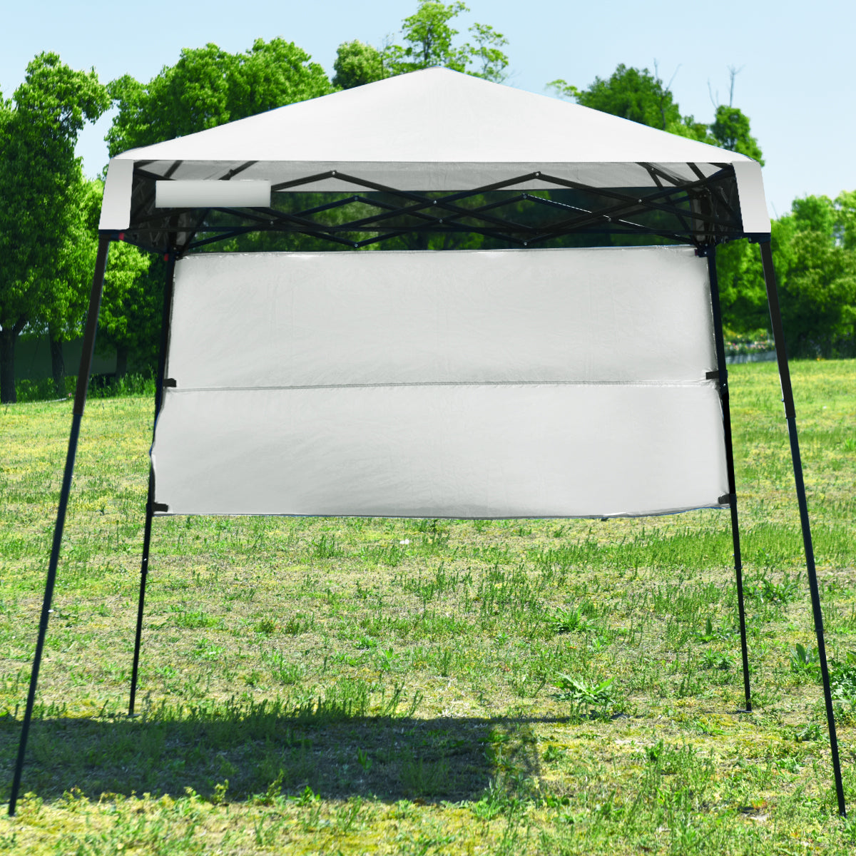Topbuy 7x7 FT Pop-up Canopy Portable Outdoor Offset Tent w/Carry Bag Blue/Grey/White