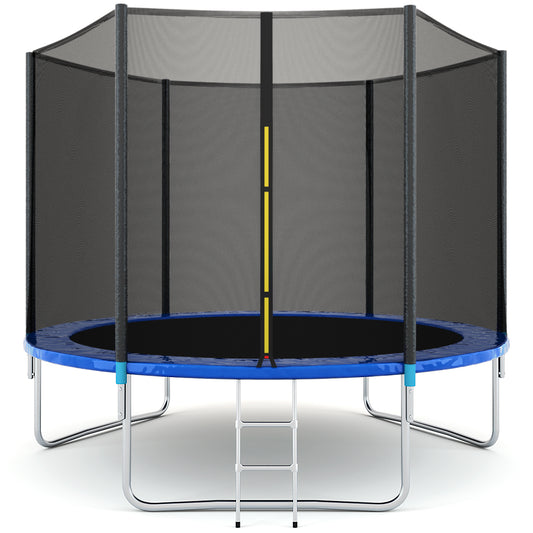 Topbuy 10 FT Recreational Trampoline Combo Bounce Jump Bed with Safety Enclosure Net