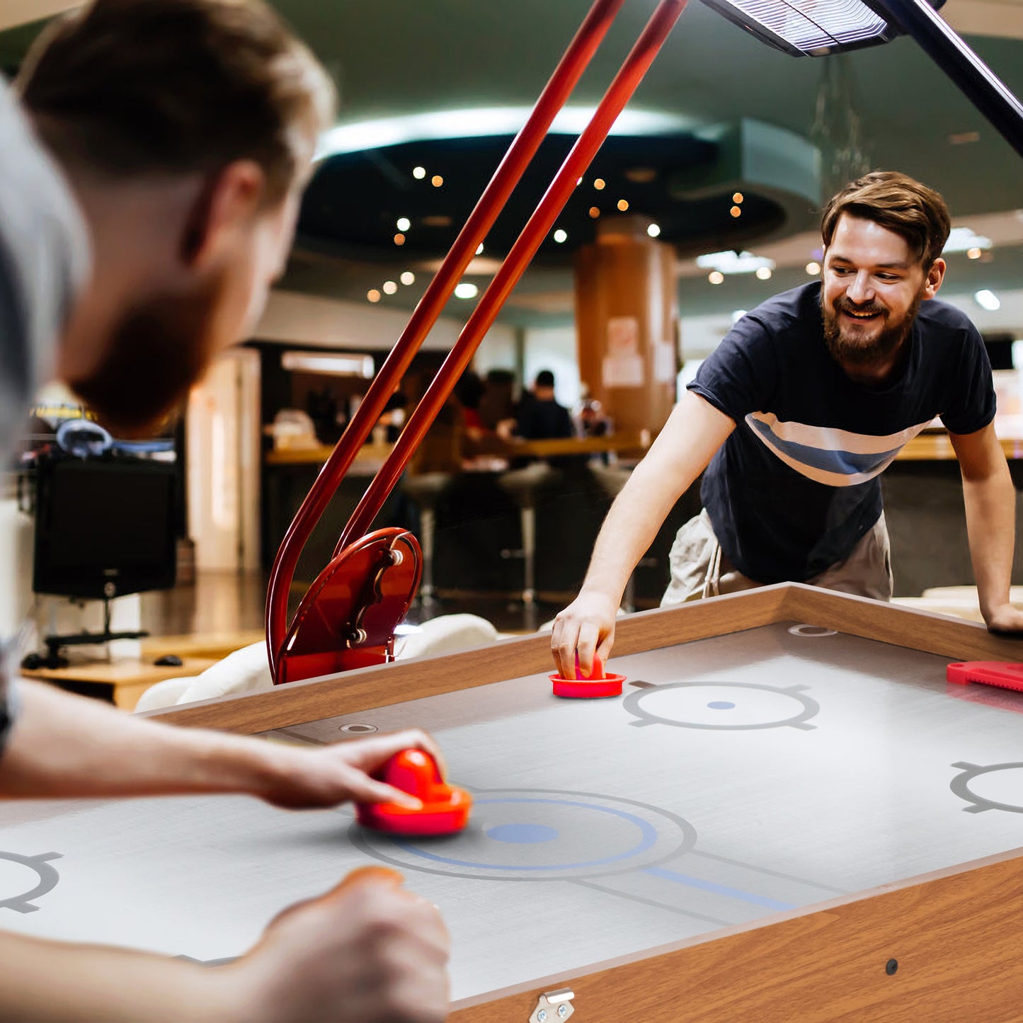 Topbuy 3-In-1 Multi Game Table Wooden Soccer Billiard Game Combo Table