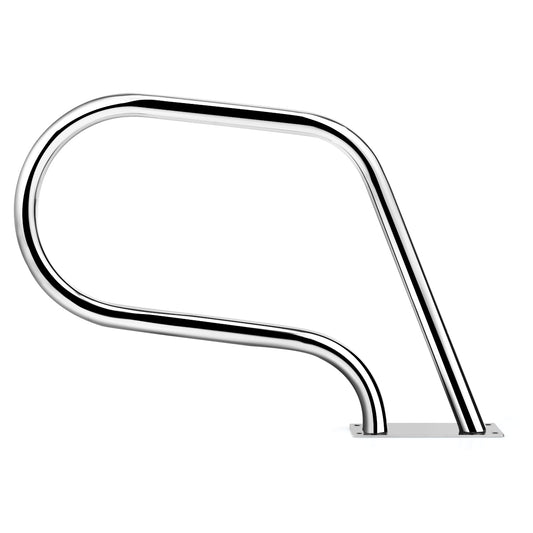 Topbuy Swimming Pool Handrail Mounted Pool Stair Rail with Base Plate