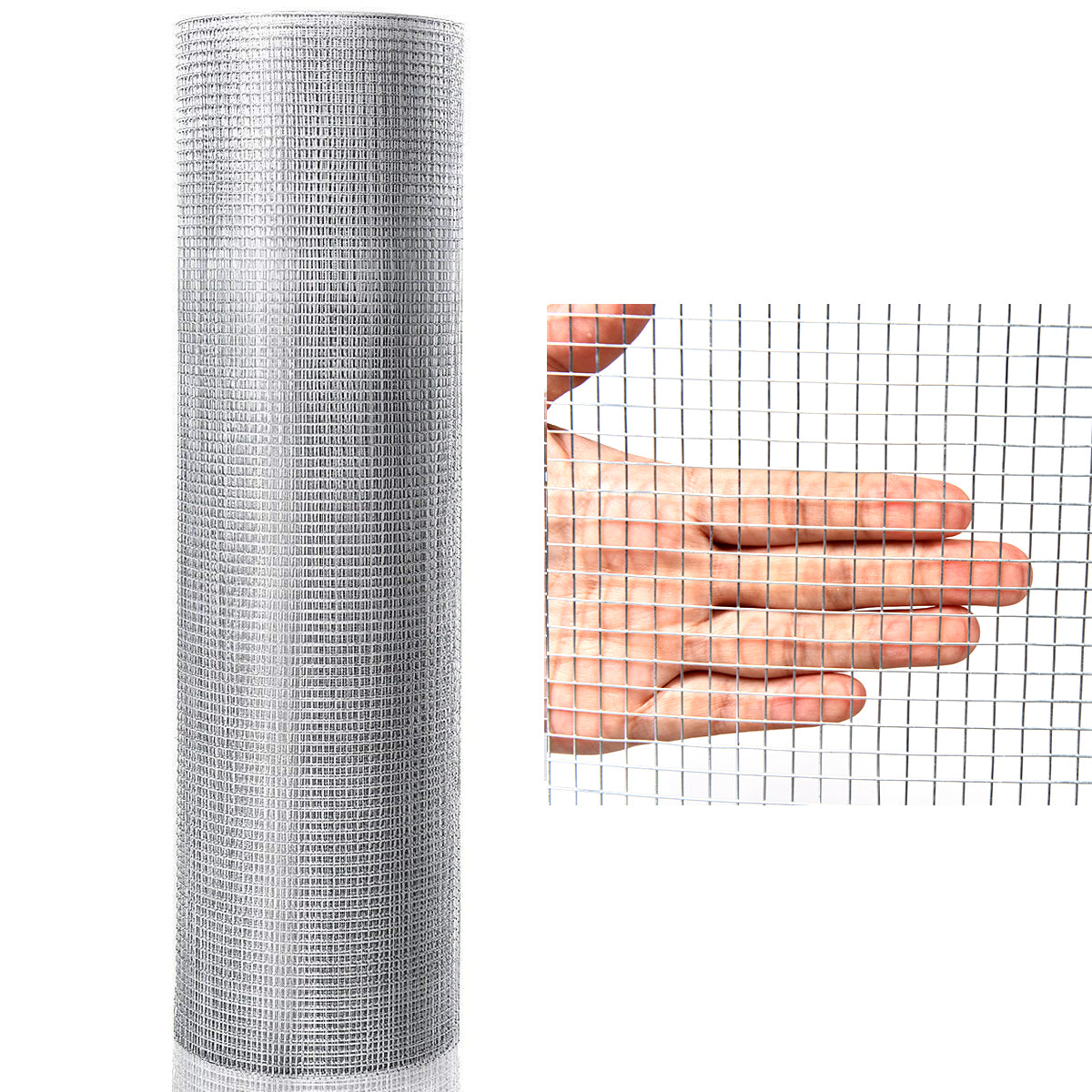 Topbuy 48''x 50'' 23 Gauge 1/4'' Fence Mesh Galvanized Wire Hardware Cloth