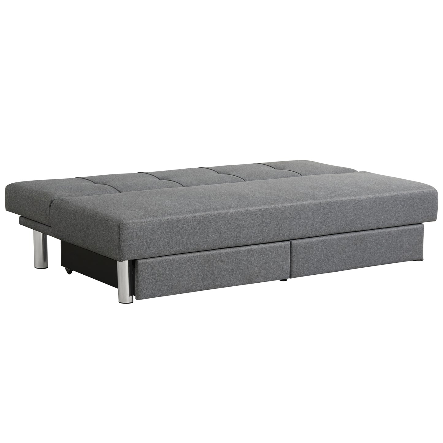 Topbuy 3-Seat Adjustable Sofa Bed Long Sofa with 2 Drawer with 3 Adjustable Angles