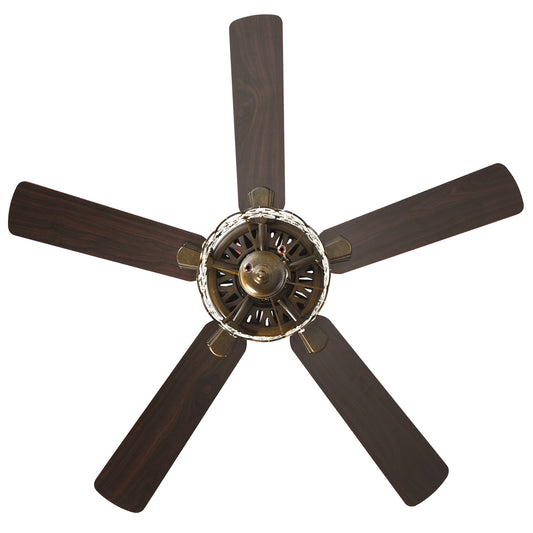 Topbuy 52'' Ceiling Fan with Vintage Crystal Lamp Light with 3-level Speed Height Adjustable Ceiling Fan