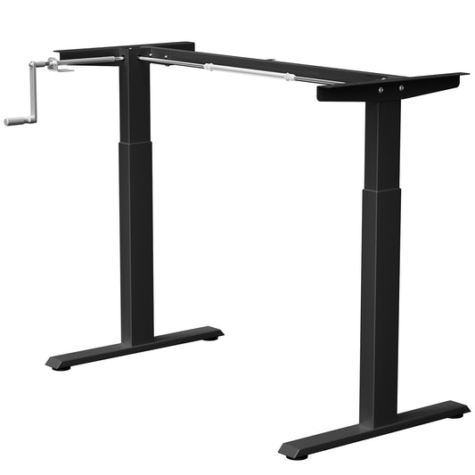 Topbuy Hand Crank Stand Up Desk Frame Height Adjustable Standing Base for Home&Office Black/Grey/White