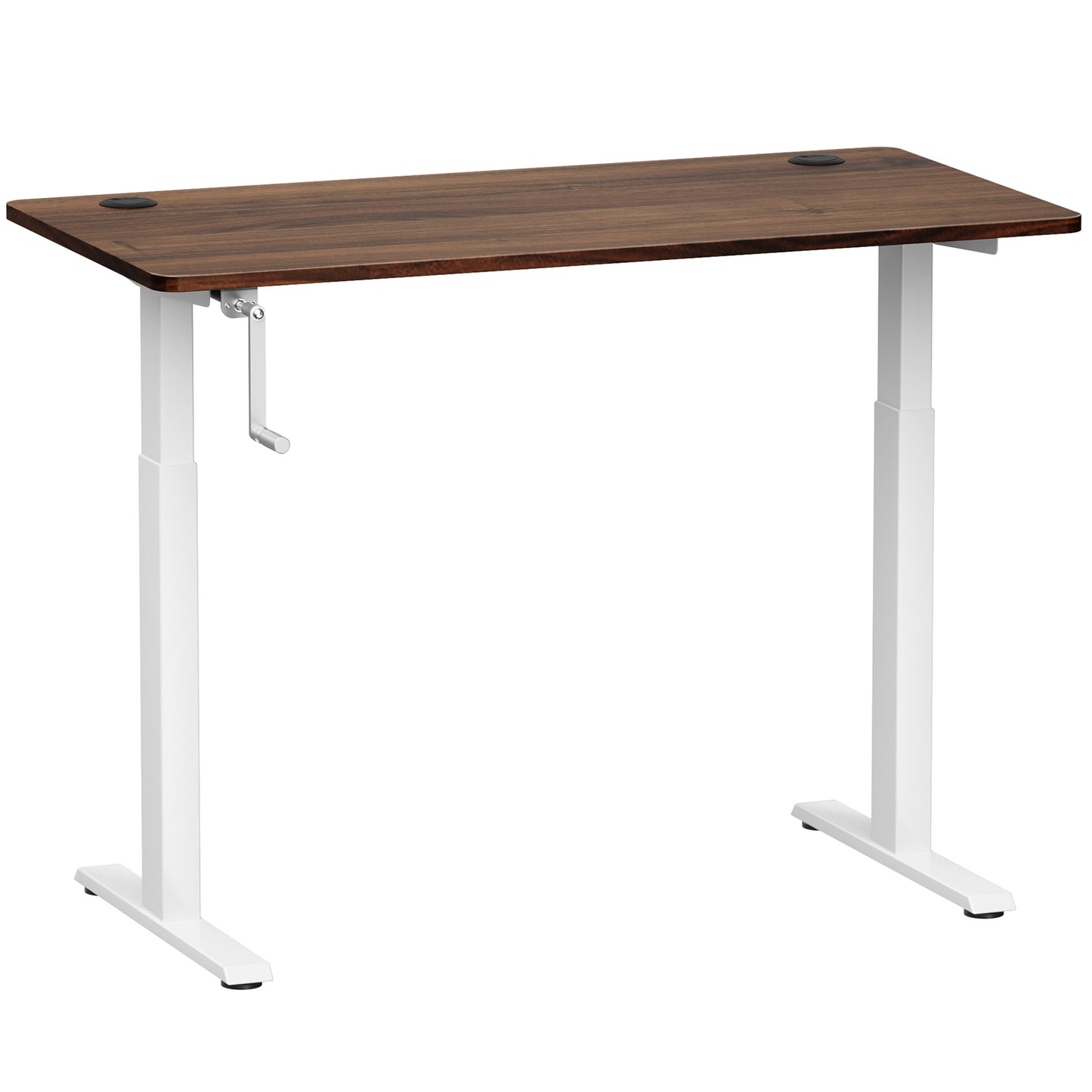 Topbuy Hand Crank Stand Up Desk Frame Height Adjustable Standing Base for Home&Office Black/Grey/White