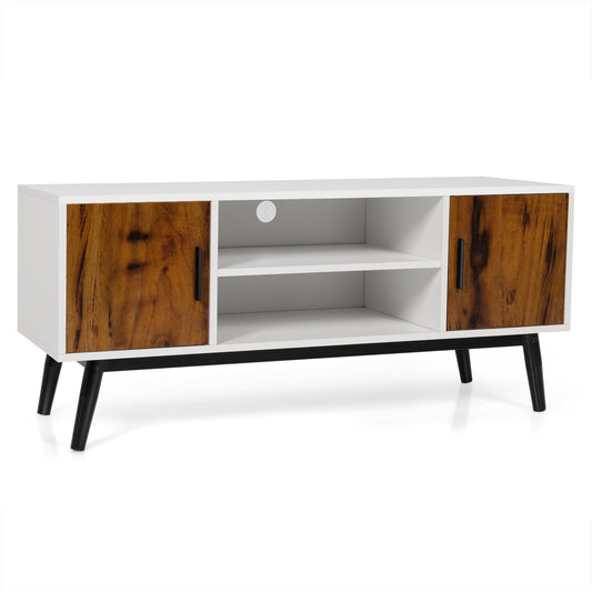 Topbuy Modern TV Stand for TVs up to 55'' Entertainment Center Storage Cabinet Media Console Table for living room