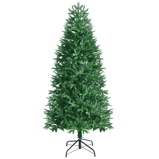 Topbuy 6FT/7FT/8FT Pre-Lit Christmas Tree Artificial Xmas Tree W/ 350/450/600 Replaceable Dual Color LED Lights