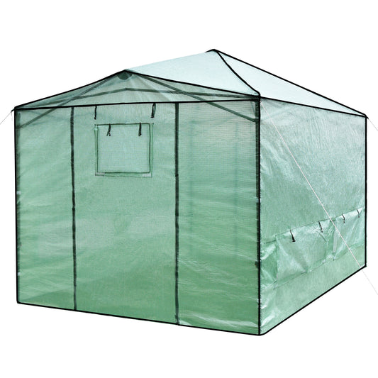 Topbuy 9''x 12'' Walk-in Greenhouse Portable Pop-up Garden with Windows and Door