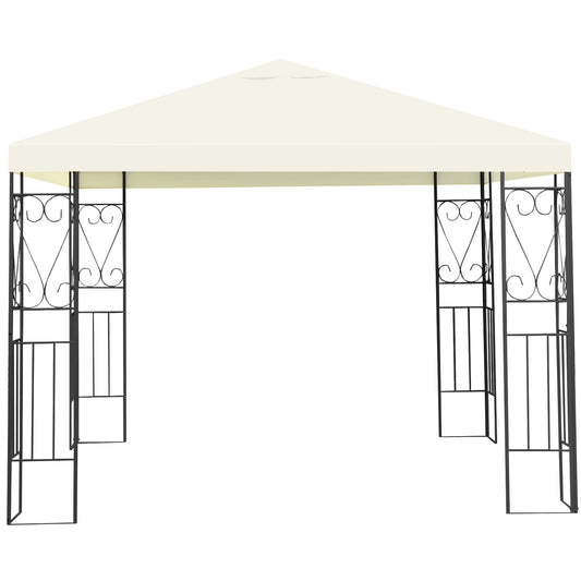 Topbuy 10'x10'Outdoor Canopy Gazebo Art Steel Frame Party Patio Large Canopy Gazebo