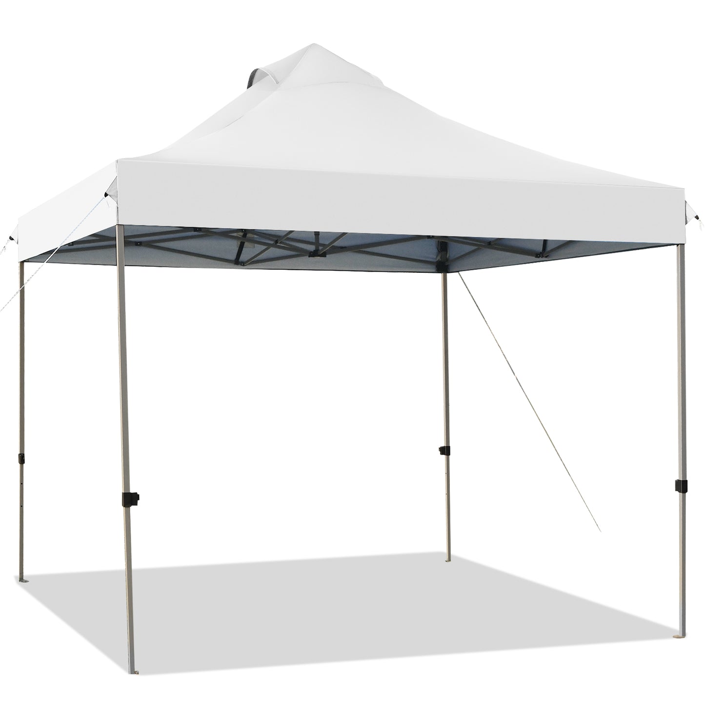 Patiojoy 10'x 10' Pop Up Canopy Tent Easy Set-up Outdoor Tent Commercial Instant Shelter w/ 3 Adjustable Heights Blue/Grey/White