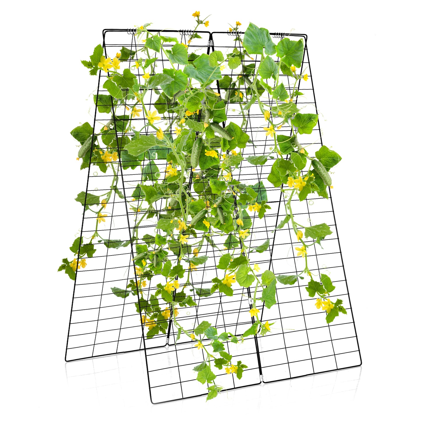 Topbuy 2-Piece Green Cucumber Garden Trellis Grow Support for Climbing Plant